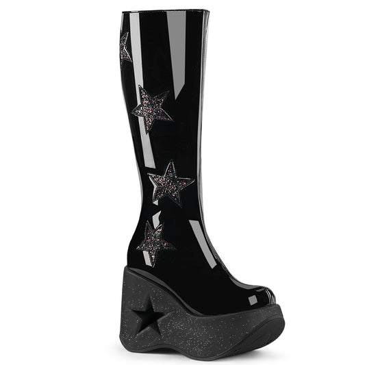 DemoniaCult  Stiefel DYNAMITE-218 BLK PAT-BLK Multi Glitter