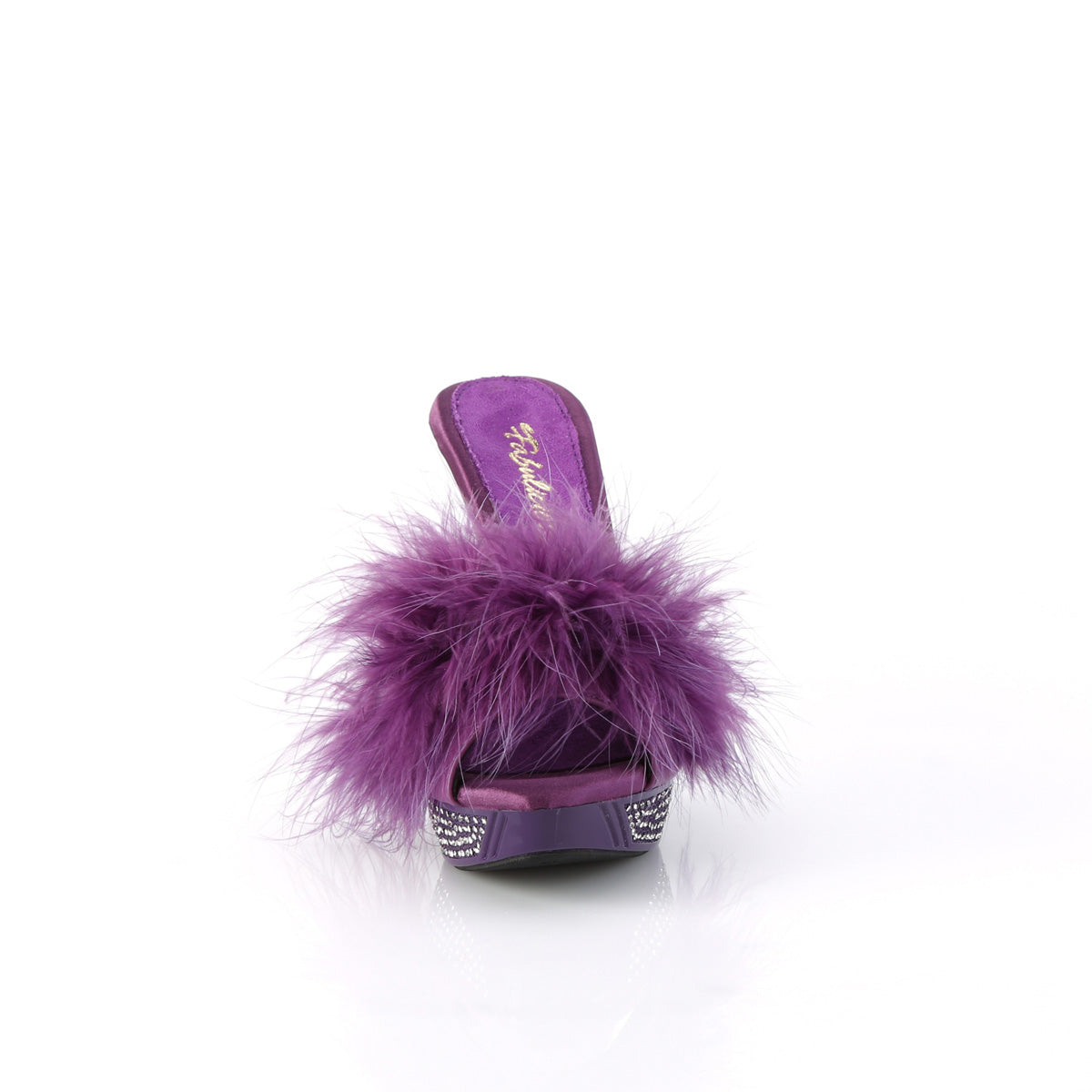 Fabulicious ELEGANT-401f lila Marabou-Faux-Leder/Lila