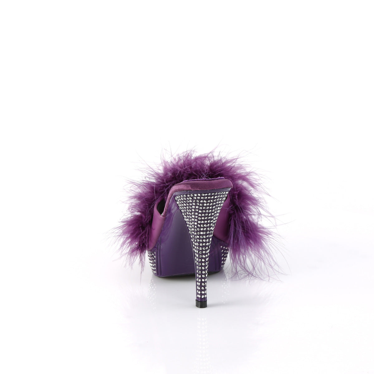 Fabulicious ELEGANT-401f lila Marabou-Faux-Leder/Lila