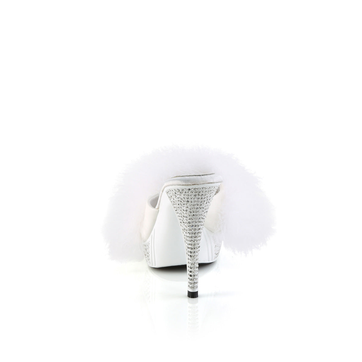 Fabulicious ELEGANT-401f WHT Marabou-Faux Leder/WHT