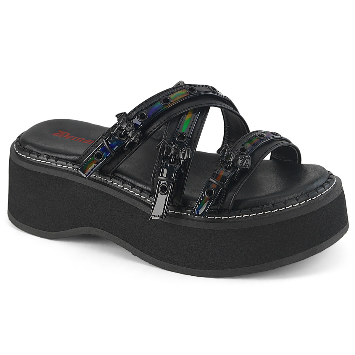DemoniaCult EMILY-07 BLK Vegan Leder-Holo Teil