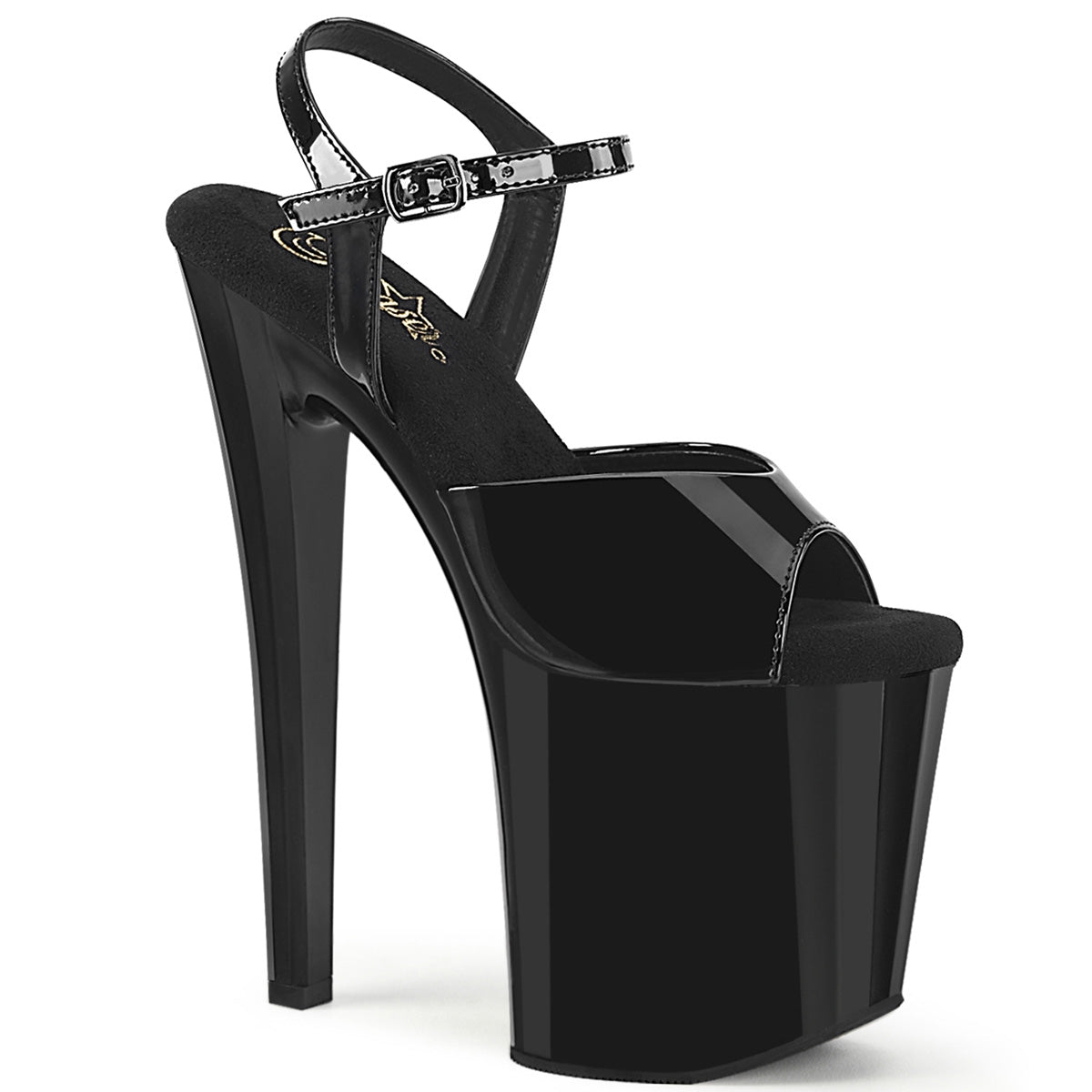 Pleaser ENCHANT-709 Blk Pat/Blk