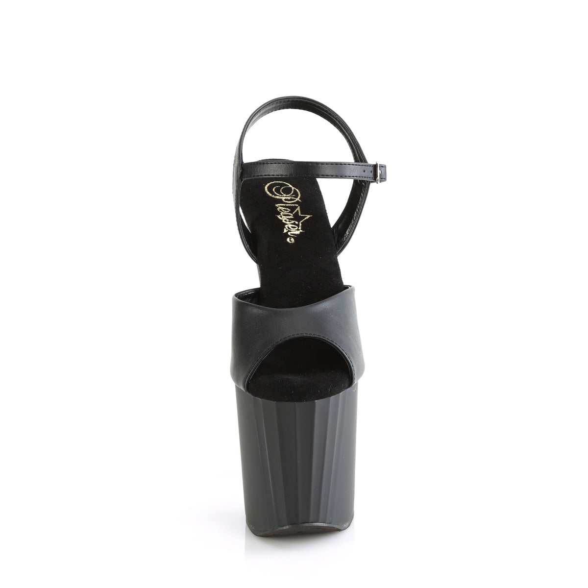 Pleaser ENCHANT-709 BLK Faux Leder/BLK Matte