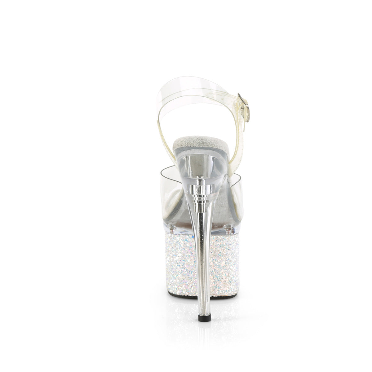 Pleaser Sandalen ESTEEM-708LG CLR/CLR-WHT Multi Glitter