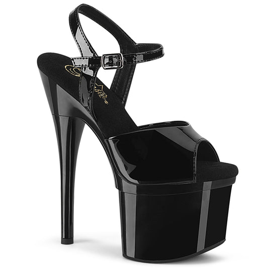 Pleaser Damen Sandalen ESTEEM-709 BLK Pat / BLK