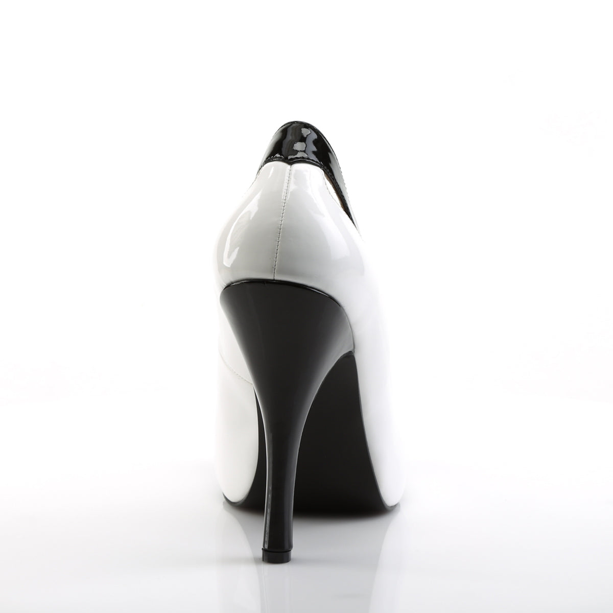 Pleaser Pink Label Frauenpumpen EVE-07 WHT-BLK PAT