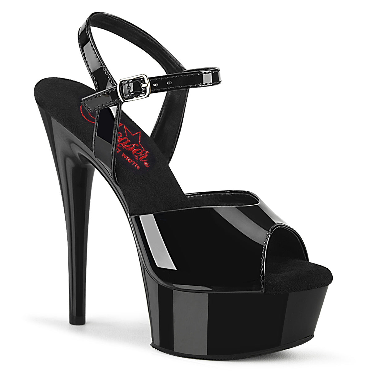 Pleaser Sandals EXCITE-609 Blk Pat/Blk