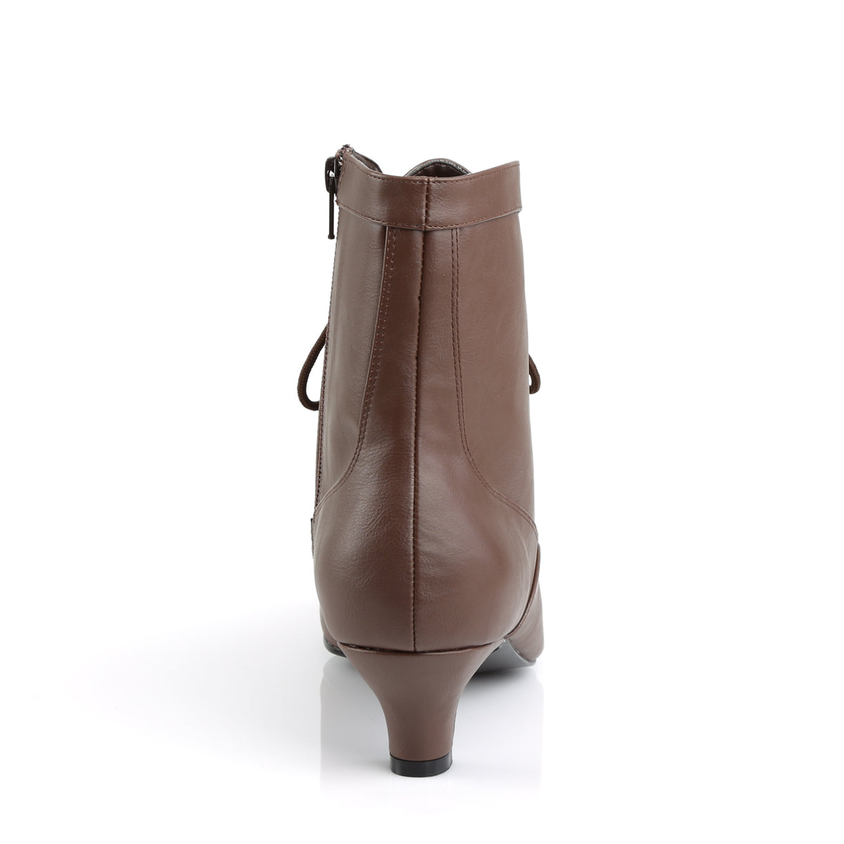 Pleaser Pink Label Damen Knöchelstiefel FAB-1005 Braunes Faux-Leder