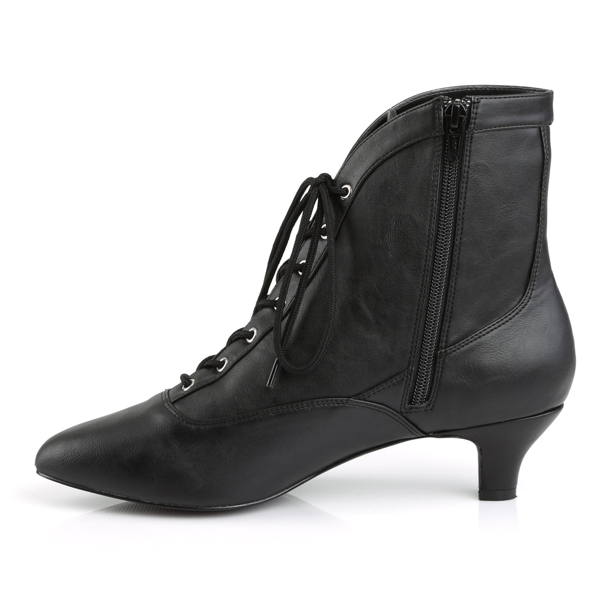 Pleaser Pink Label Damen Knöchelstiefel FAB-1005 BLK Faux Leder