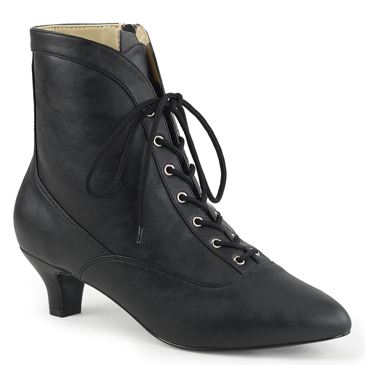 Pleaser Pink Label Damen Knöchelstiefel FAB-1005 BLK Faux Leder