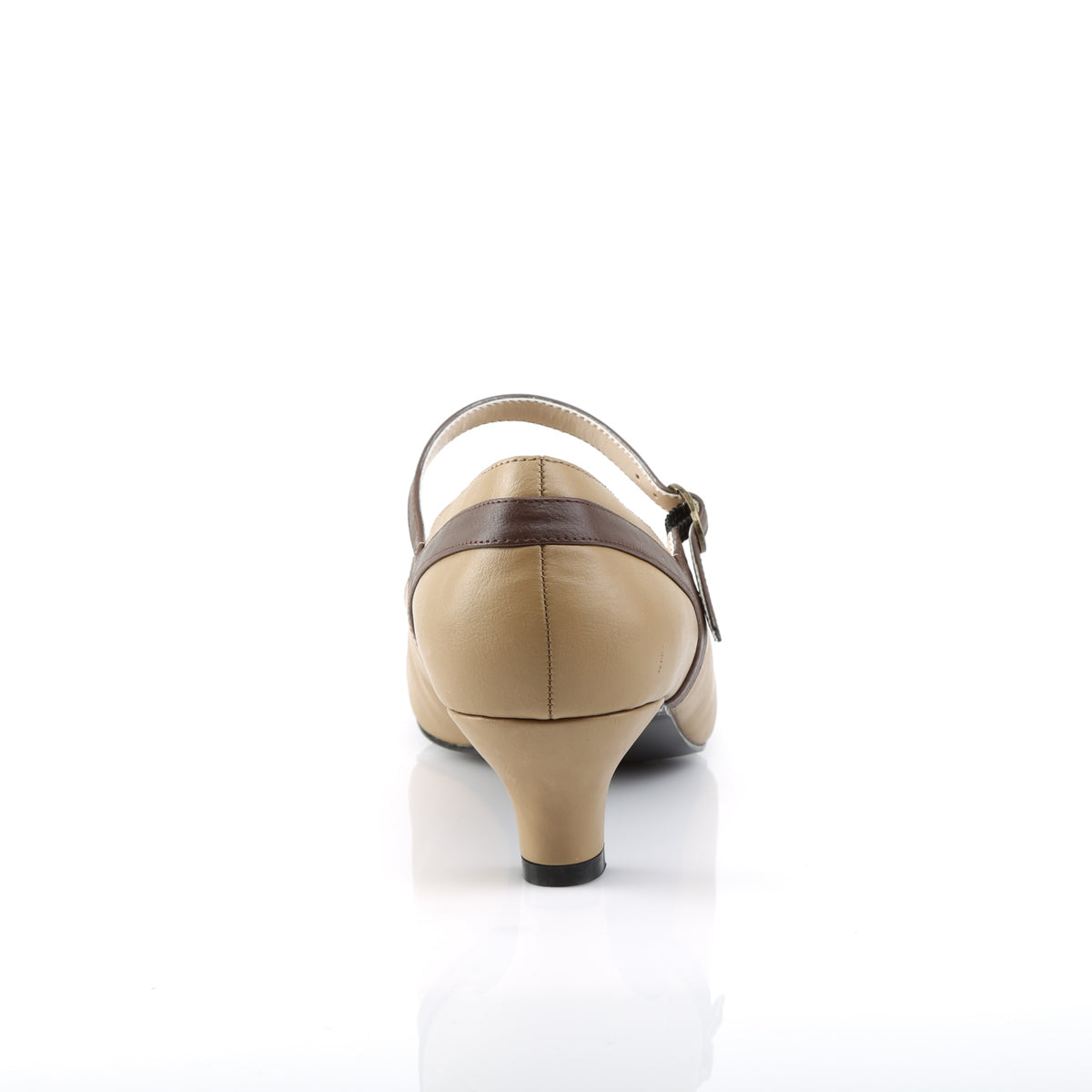 Pleaser Pink Label Frauenpumpen FAB-425 Tan-Brown-Faux-Leder