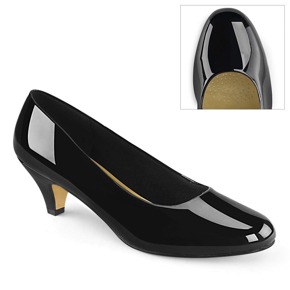 Pleaser Pink Label Frauenpumpen FEFE-01 BLK Pat.