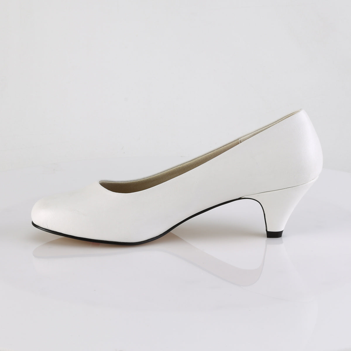 Pleaser Pink Label Frauenpumpen FEFE-01 WHT FAUX-Leder
