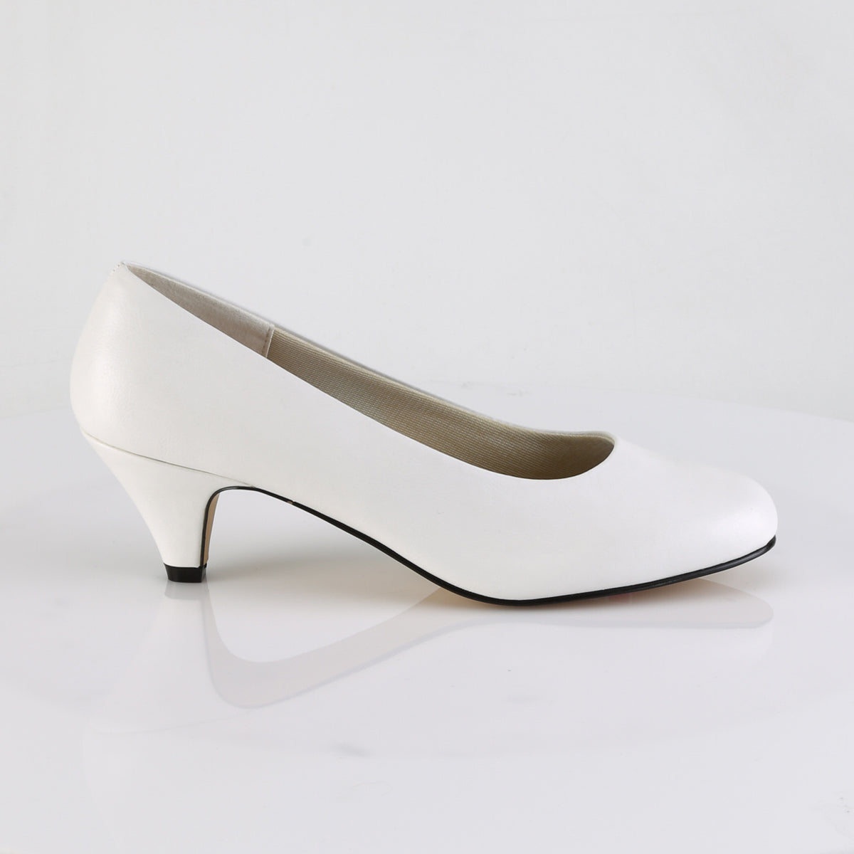 Pleaser Pink Label Frauenpumpen FEFE-01 WHT FAUX-Leder
