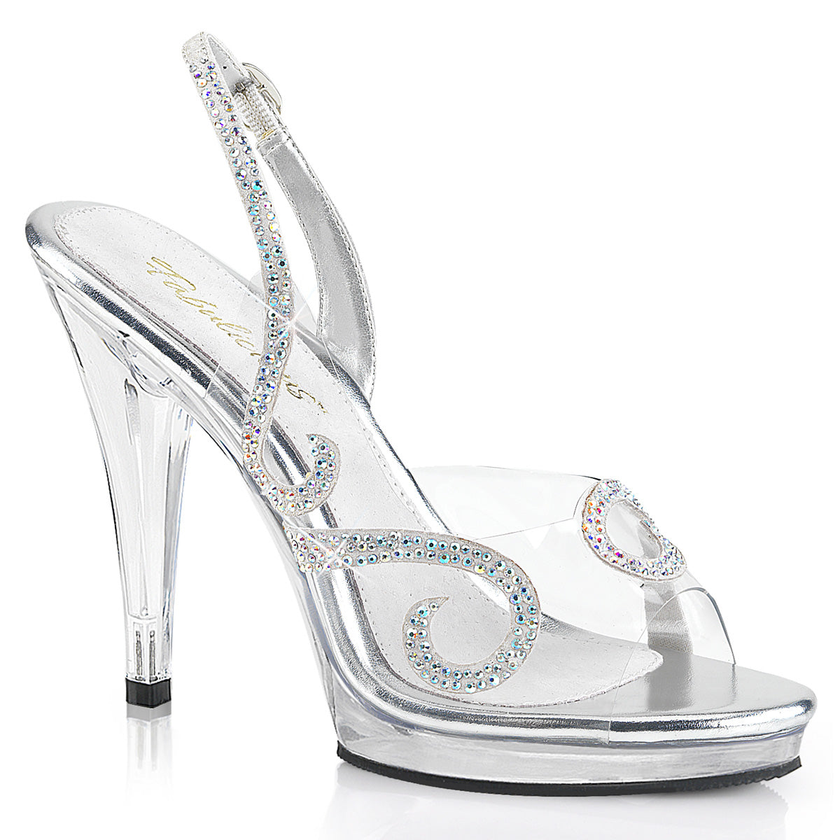 Fabulicious Womens Sandals FLAIR-457 Clr-Grey/Clr