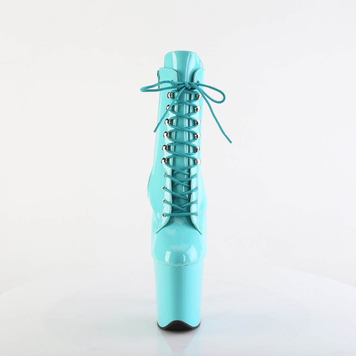 Pleaser Women's Platform Shoes FLAMINGO-1020 Aqua Pat/Aqua