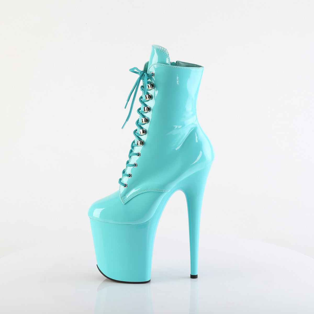 Pleaser Women's Platform Shoes FLAMINGO-1020 Aqua Pat/Aqua