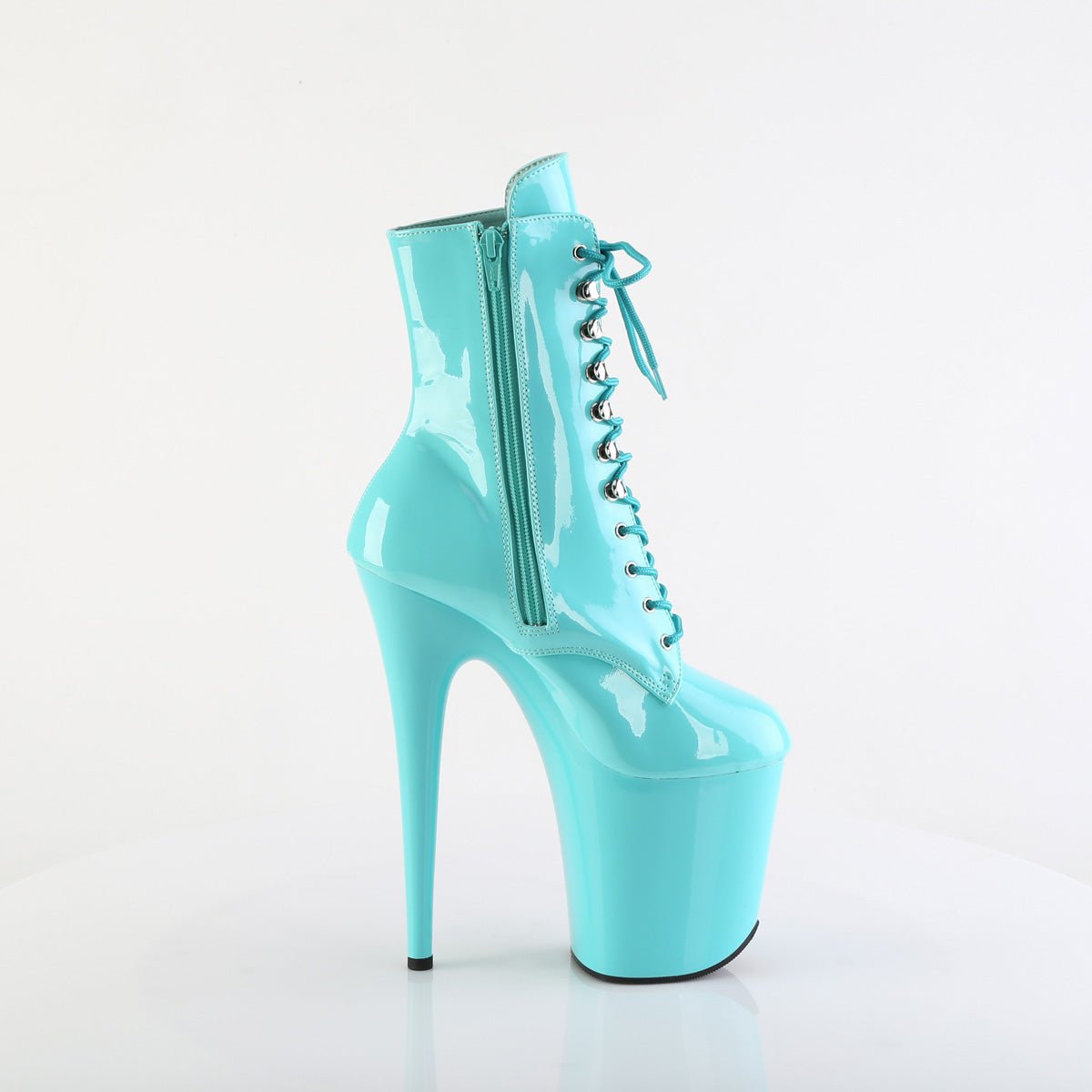 Pleaser Women's Platform Shoes FLAMINGO-1020 Aqua Pat/Aqua