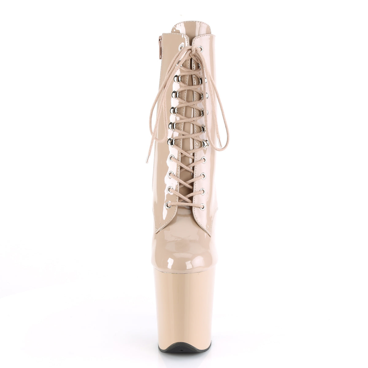 Pleaser Damen Knöchelstiefel FLAMINGO-1020 Nude Pat / Nackt