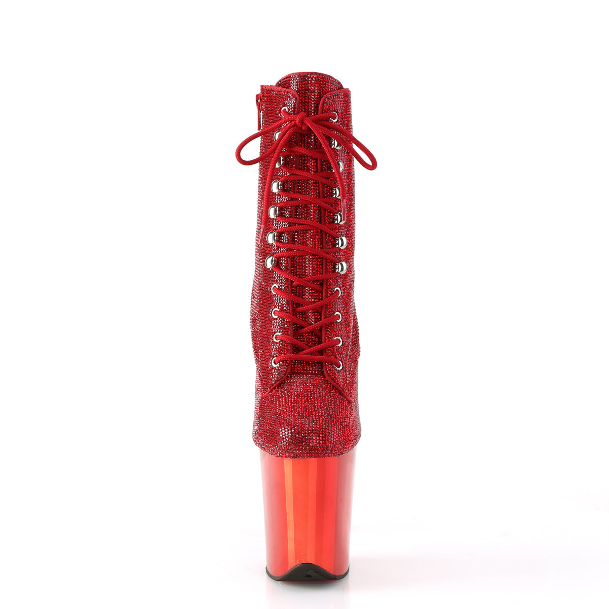 Pleaser Stiefeletten FLAMINGO-1020CHRS Red Rs / Red Chrome