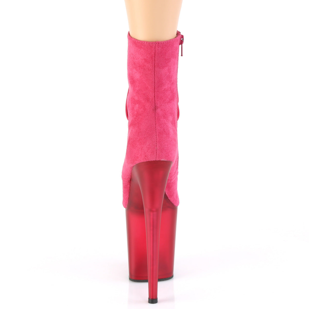 Pleaser Damen Knöchelstiefel FLAMINGO-1020FST H. Rosa Faux Wildleder / Frosted H. Pink