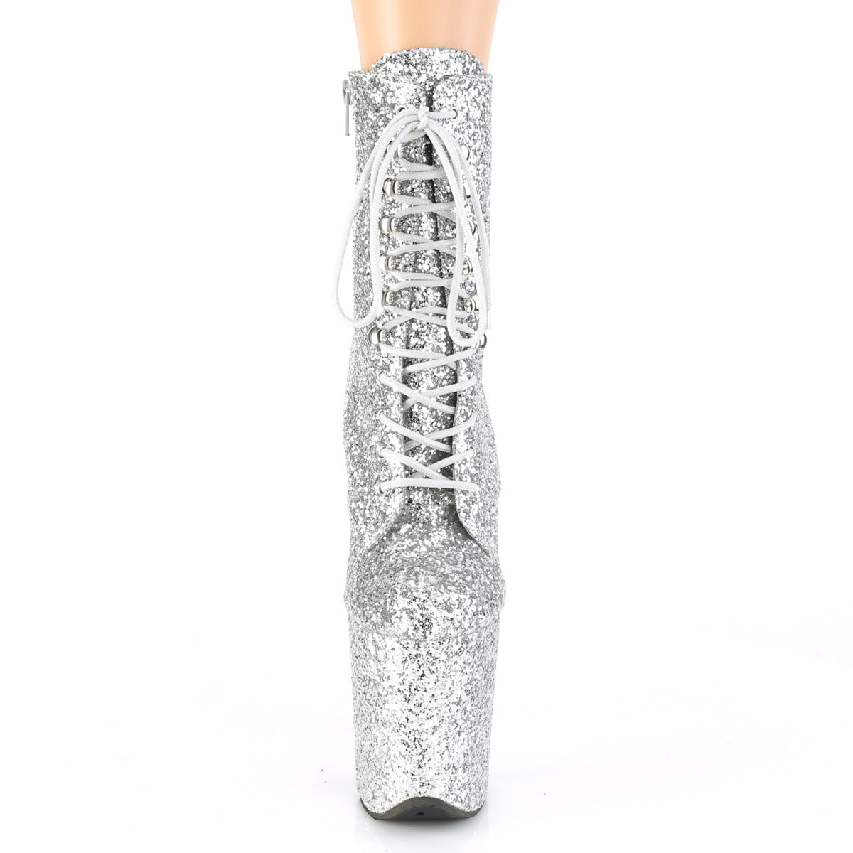 Pleaser Damen Knöchelstiefel FLAMINGO-1020GWR SLV Glitter / SLV Glitter