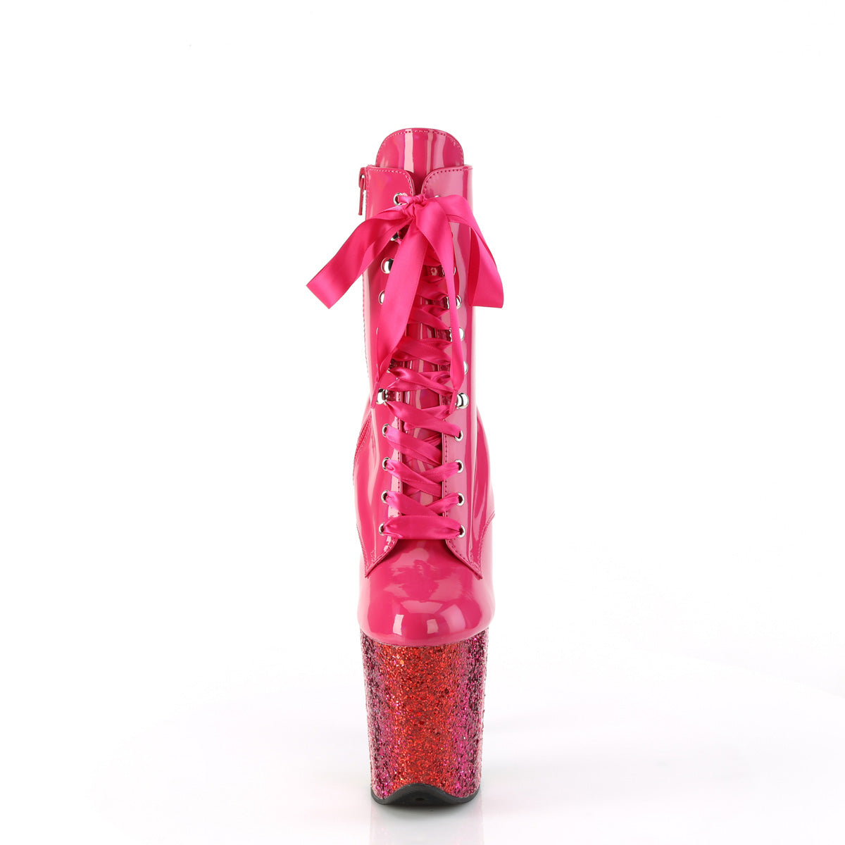 Pleaser FLAMINGO-1020hg H. Pink Holo Pat/Rainbow Funkeln
