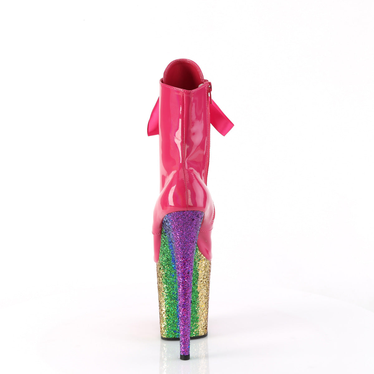 Pleaser FLAMINGO-1020hg H. Pink Holo Pat/Rainbow Funkeln