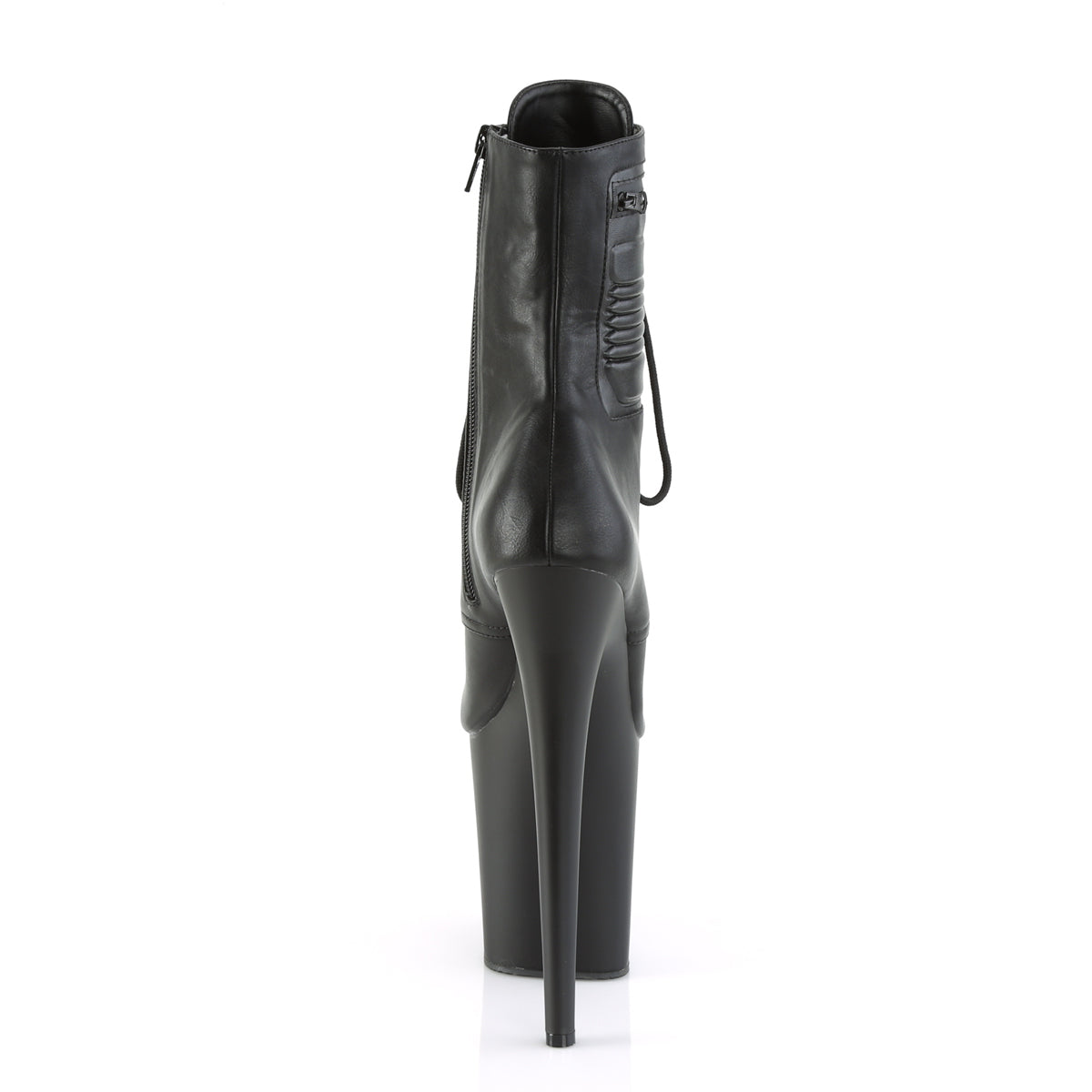 Pleaser Damen Knöchelstiefel FLAMINGO-1020PK BLK Faux Leder / BLK Matte