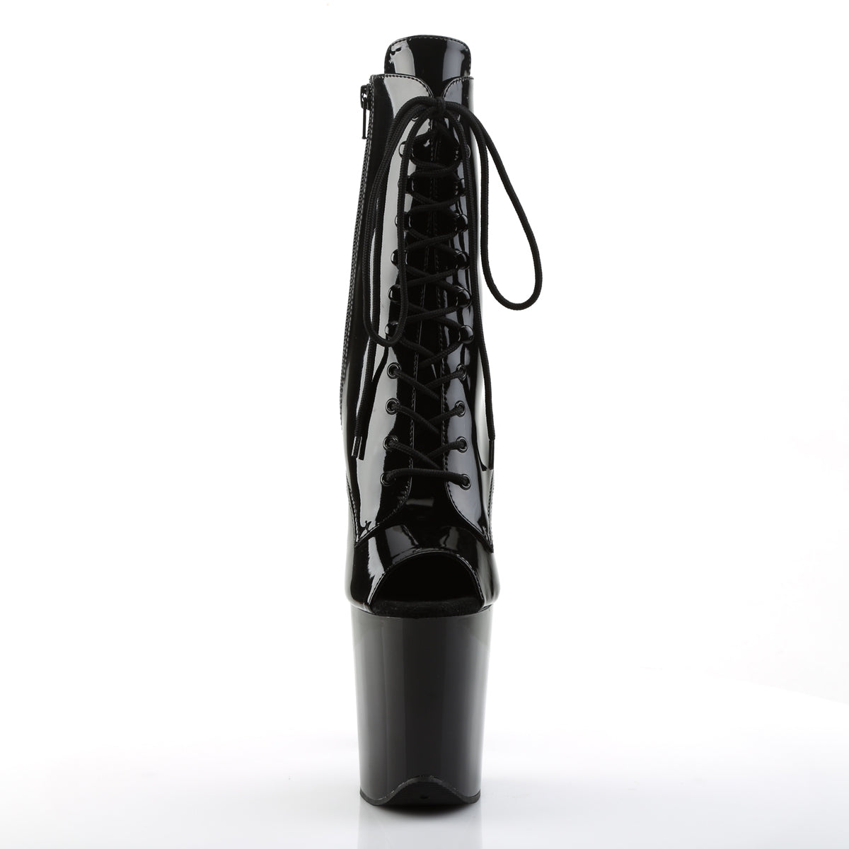Pleaser Damen Knöchelstiefel FLAMINGO-1021 BLK Pat / BLK