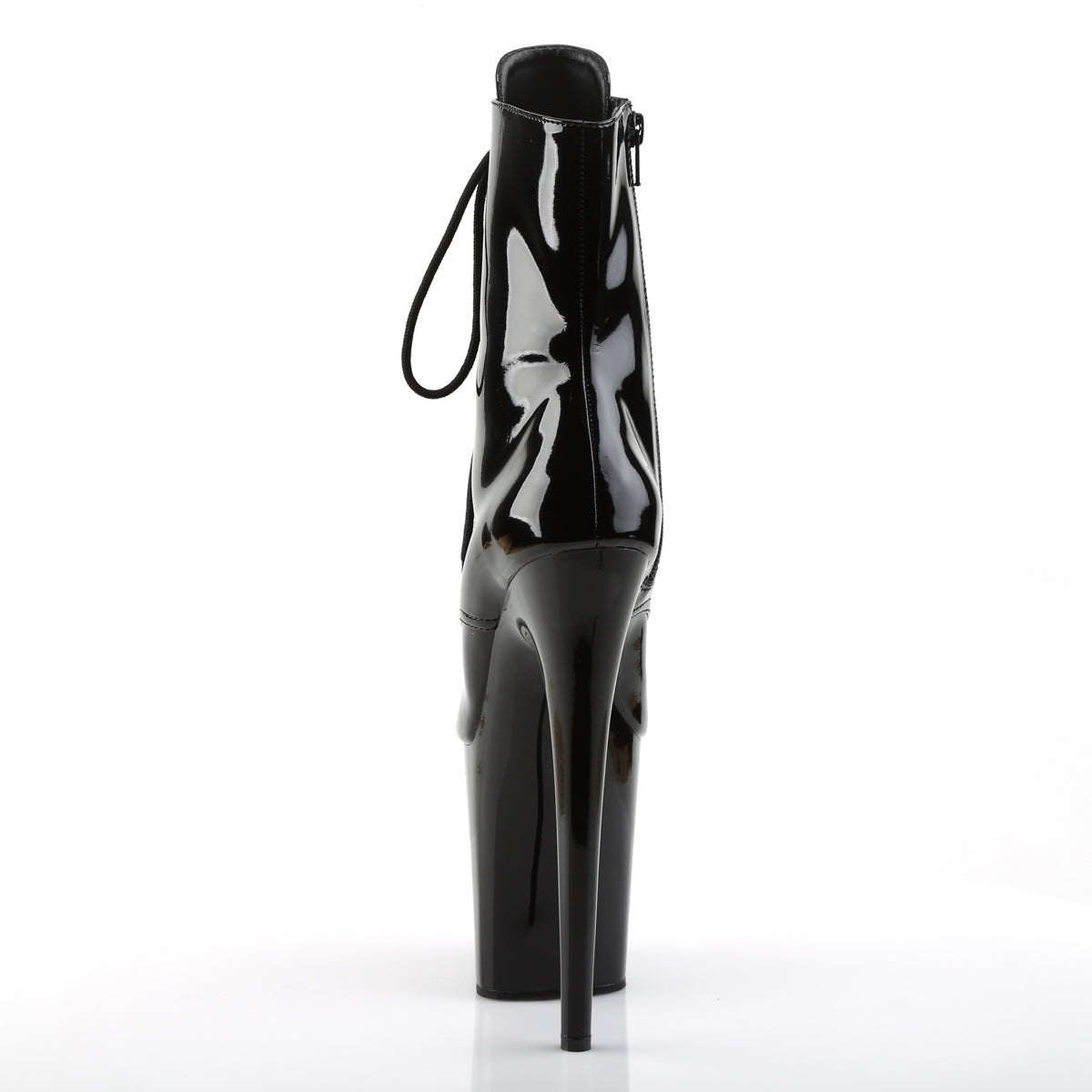 Pleaser Damen Knöchelstiefel FLAMINGO-1021 BLK Pat / BLK