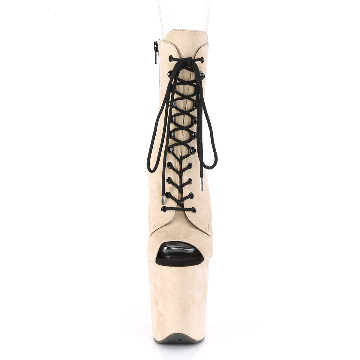 Pleaser Damen Knöchelstiefel FLAMINGO-1021FS Beige Faux Wildleder / Beige Faux Wildleder