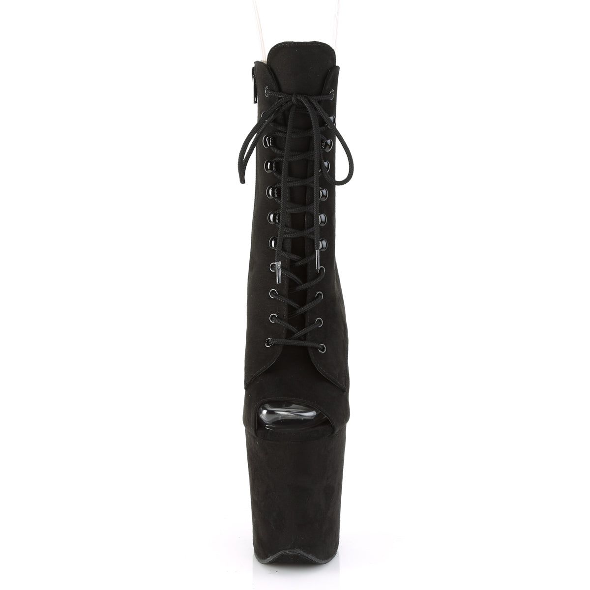 Pleaser Womens Ankle Boots FLAMINGO-1021FS Blk Faux Suede/Blk Faux Suede