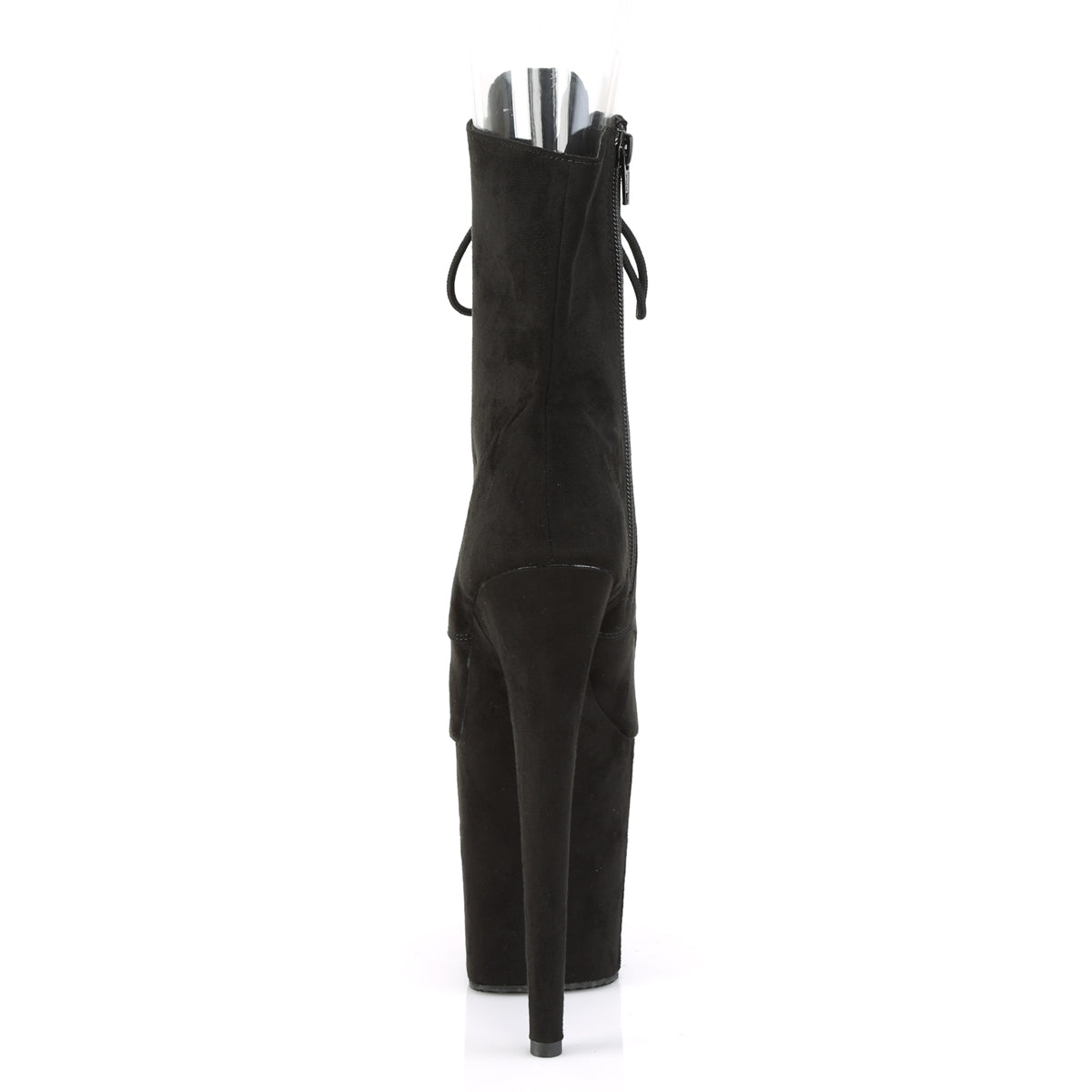 Pleaser Damen Knöchelstiefel FLAMINGO-1021fs BLK Faux Wildleder / BLK Faux Wildleder