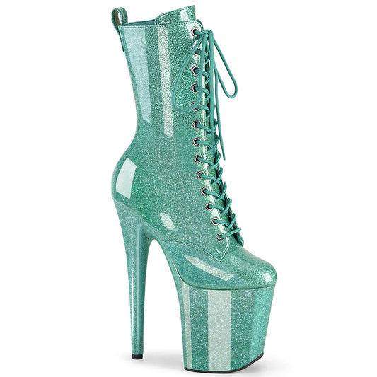 Pleaser   FLAMINGO-1040GP Aqua Glitter Pat/M