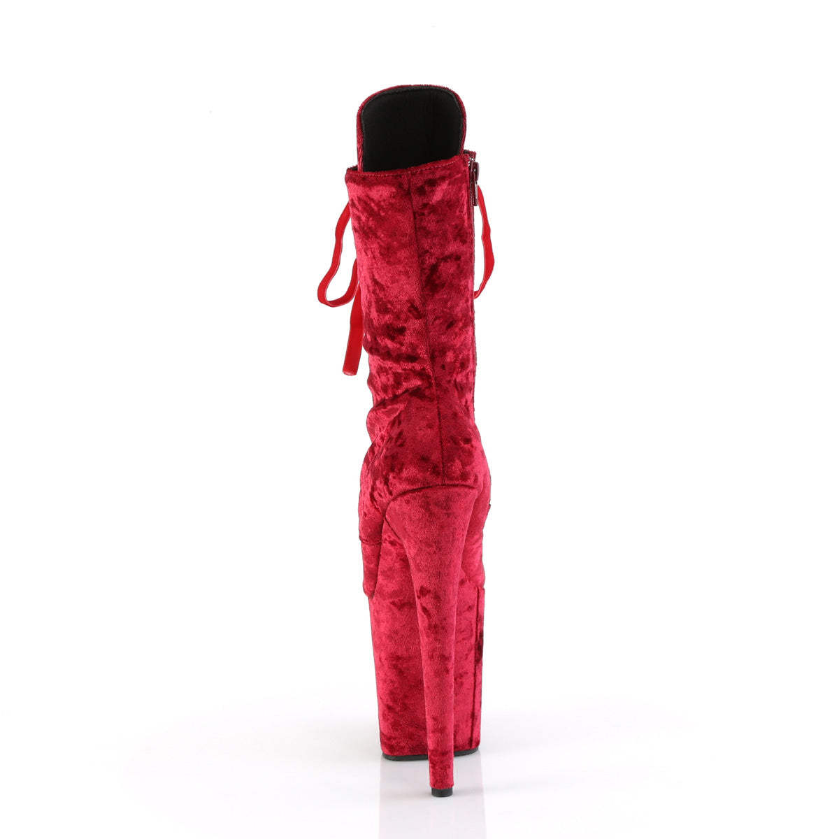 Pleaser Stiefeletten FLAMINGO-1045vel Red Velvet/Red Samt