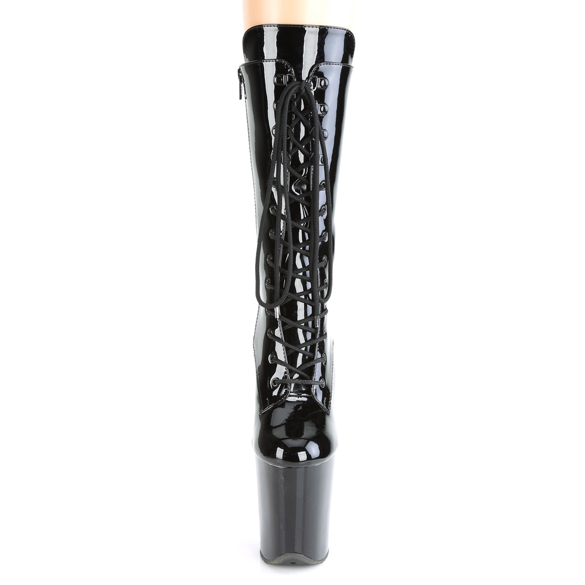 Pleaser Damen Knöchelstiefel FLAMINGO-1050 BLK Pat / BLK
