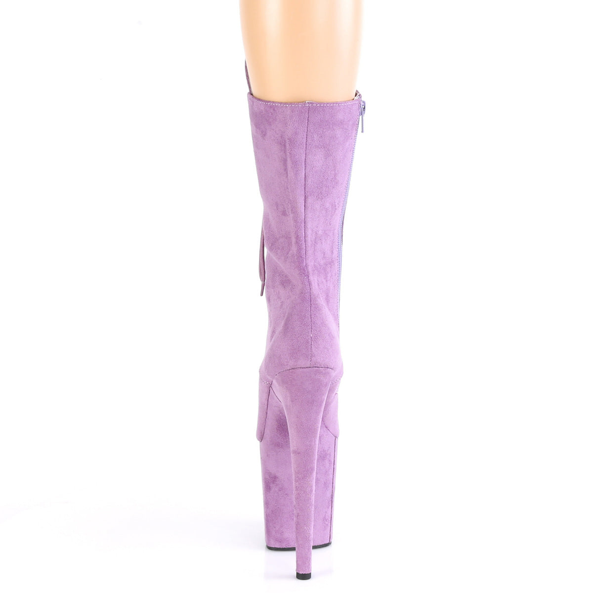 Pleaser Damen Knöchelstiefel FLAMINGO-1050FS Lilac Faux Wildleder / lila Faux Wildleder
