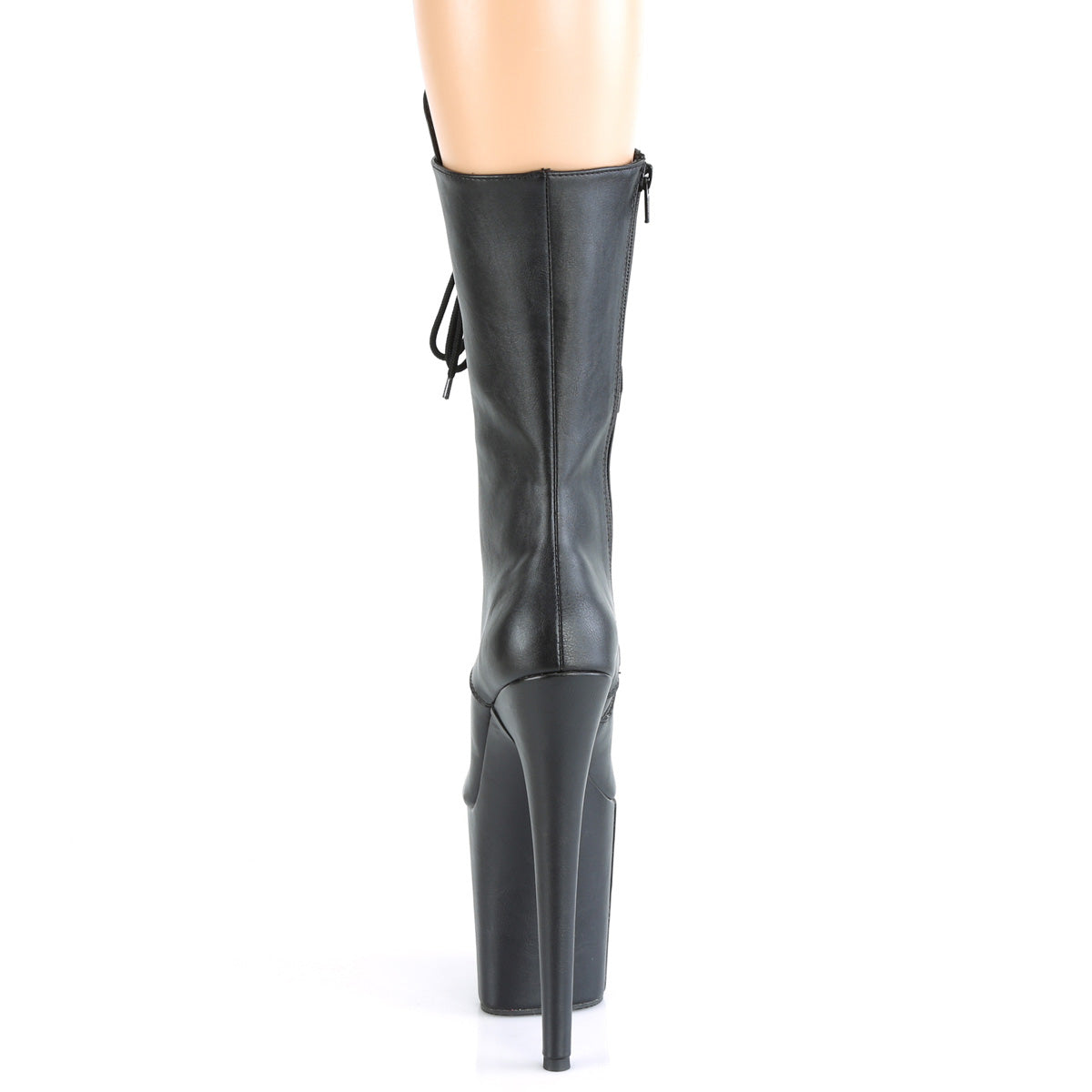 Pleaser Damen Knöchelstiefel FLAMINGO-1050wr BLK Faux Leder / BLK Kunstleder