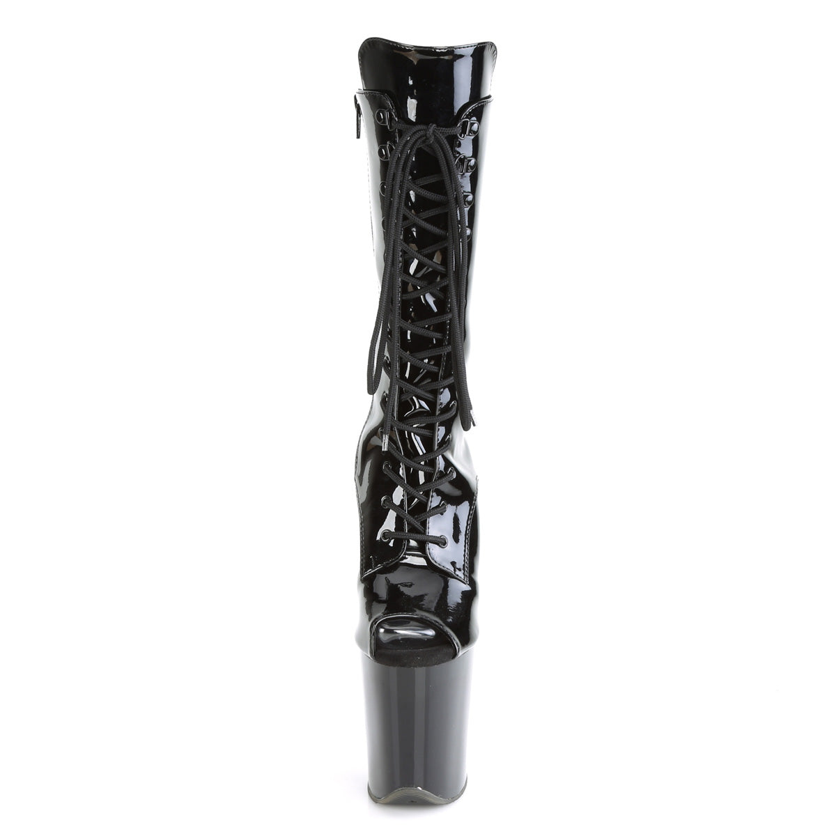 Pleaser Damen Knöchelstiefel FLAMINGO-1051 BLK Pat / BLK