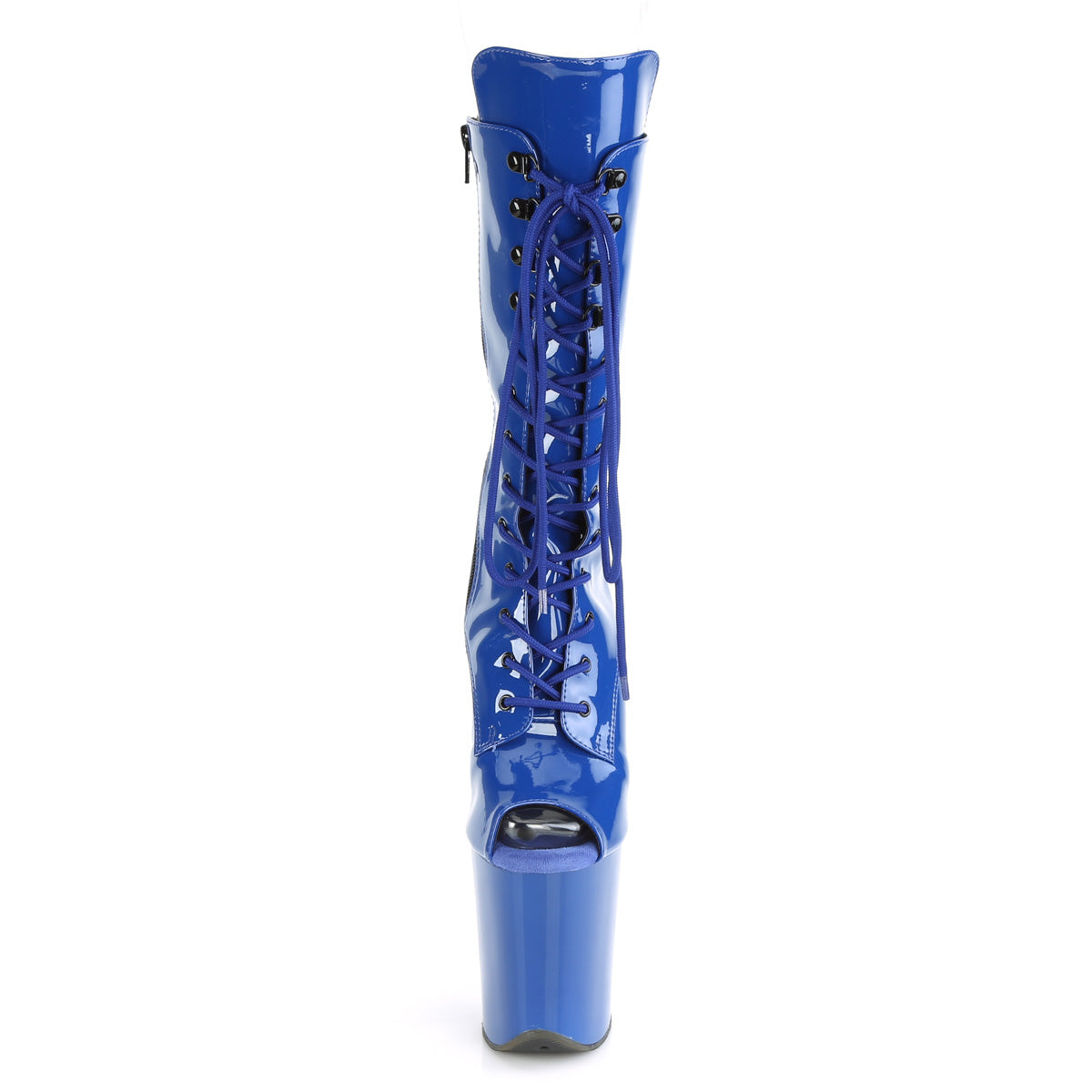 Pleaser Damen Knöchelstiefel FLAMINGO-1051 Royal Blue Pat / Royal Blue
