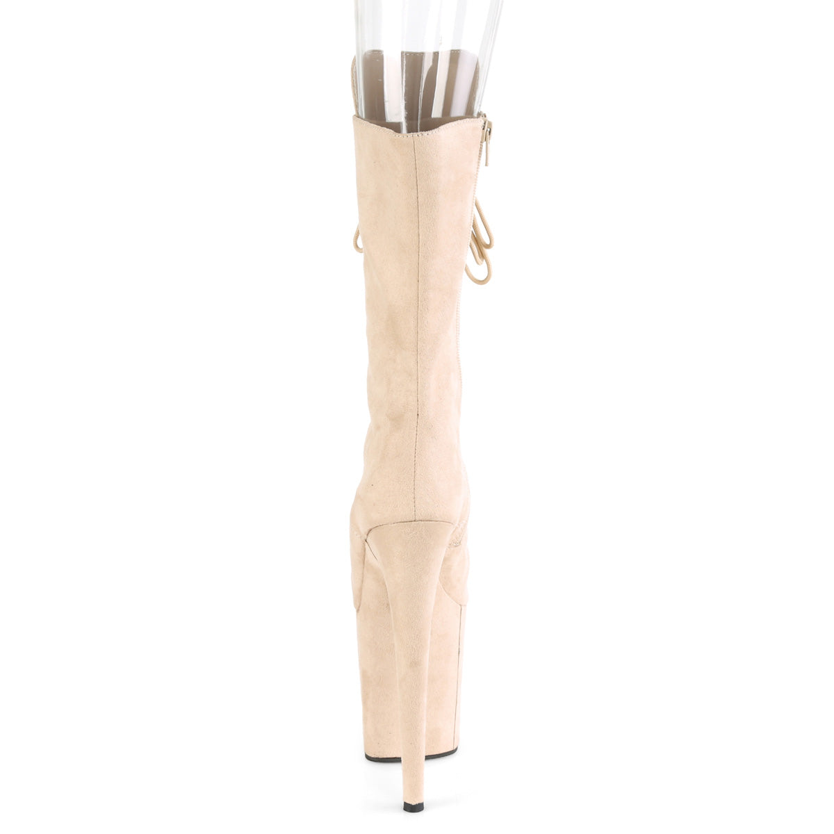 Pleaser Damen Knöchelstiefel FLAMINGO-1051FS Beige Faux Wildleder / Beige Faux Wildleder