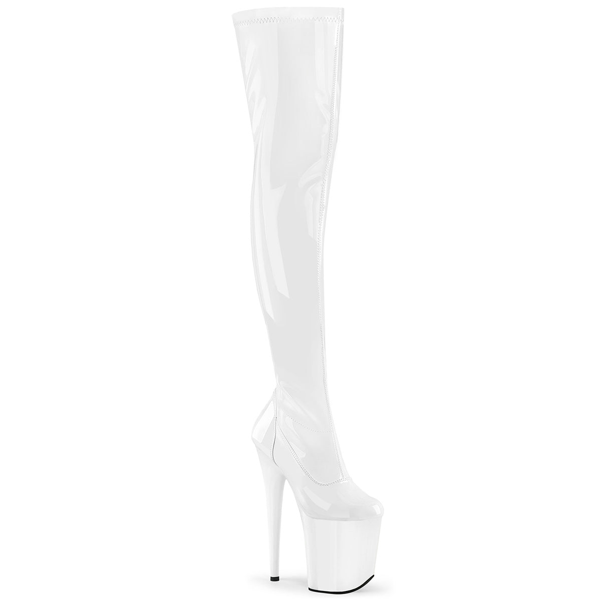 Pleaser FLAMINGO-3000 WHT STR PAT/WHT