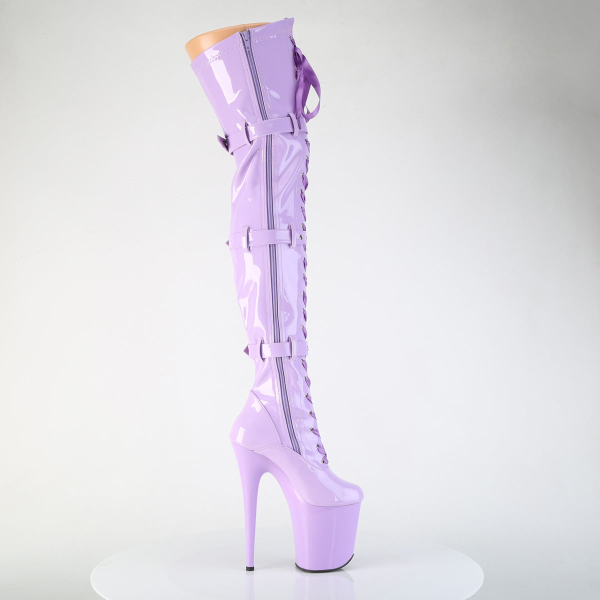 Pleaser Women's Platform Shoes FLAMINGO-3028 Lavender Str. Pat/Lavender