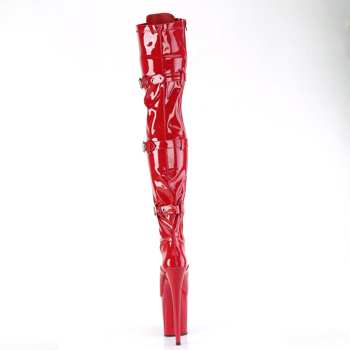 Pleaser Women's Platform Shoes FLAMINGO-3028 Red Str. Pat/Red
