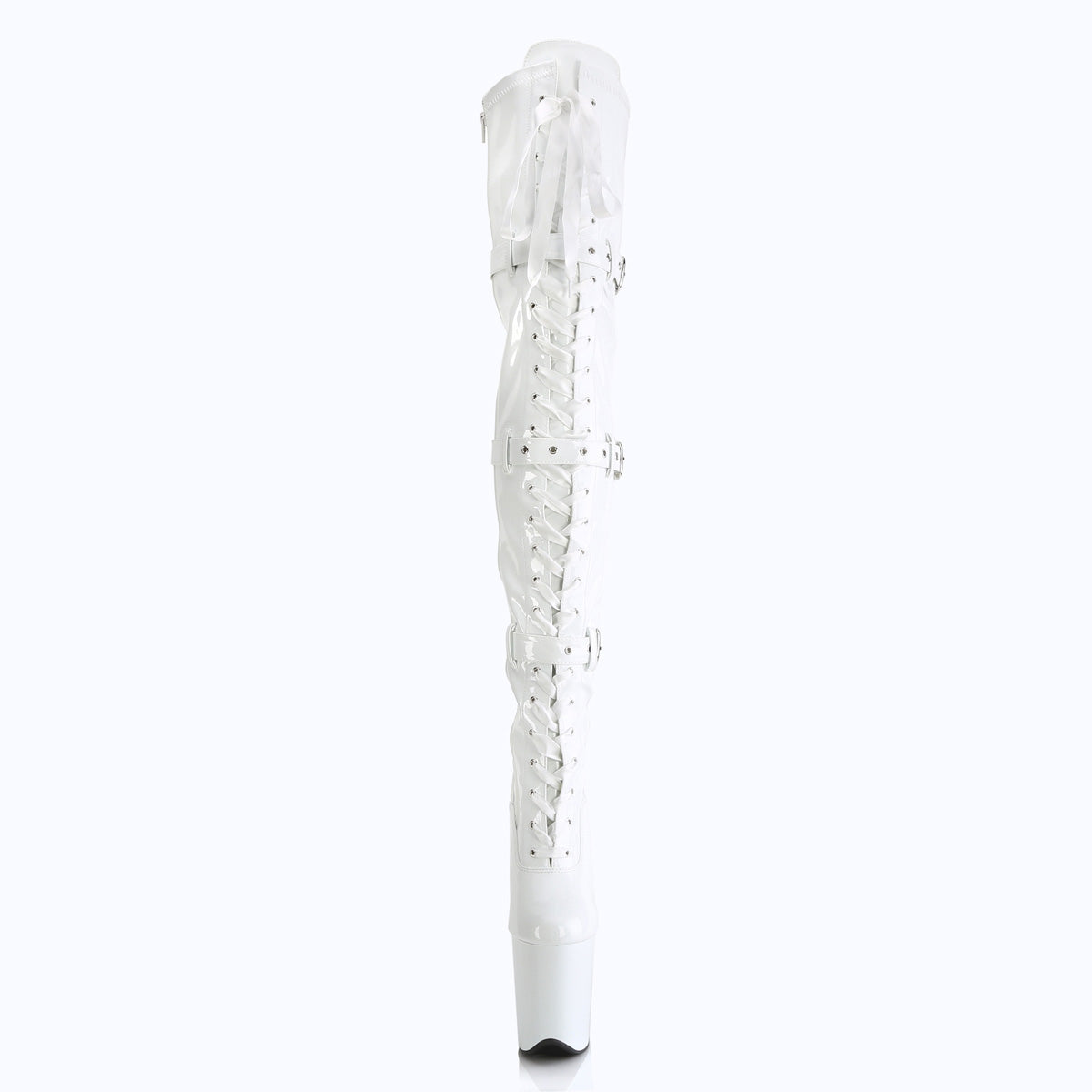 Pleaser FLAMINGO-3028 WHT STR. Pat/wht