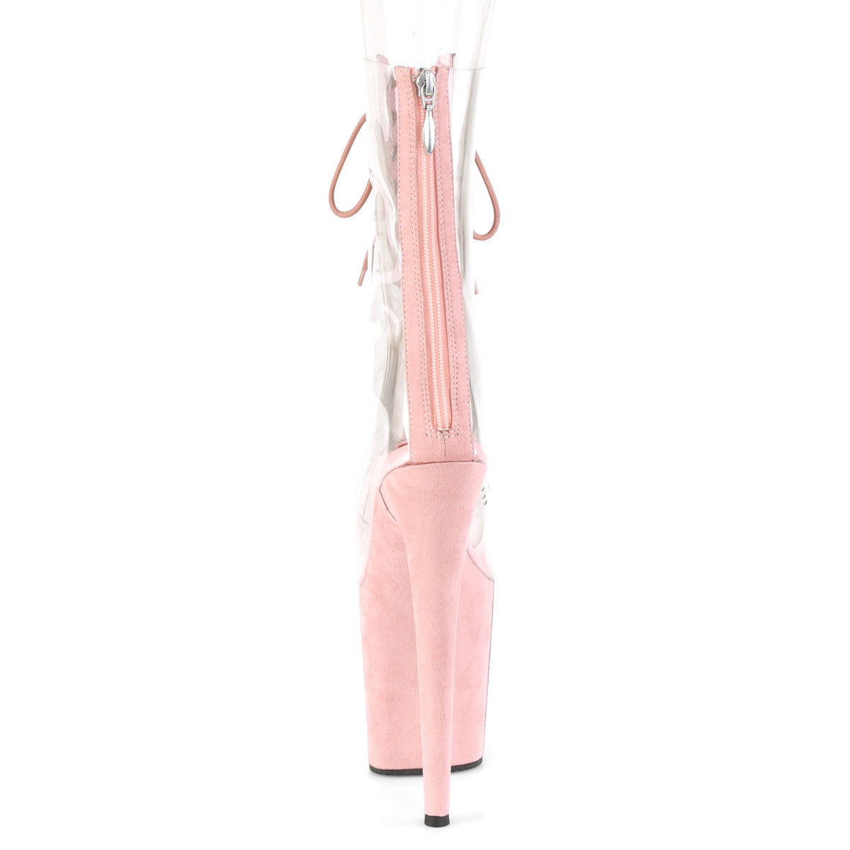 Pleaser Damen Knöchelstiefel FLAMINGO-800-34FS CLR-B. Rosa Faux Wildleder / b. Rosa Faux Wildleder.