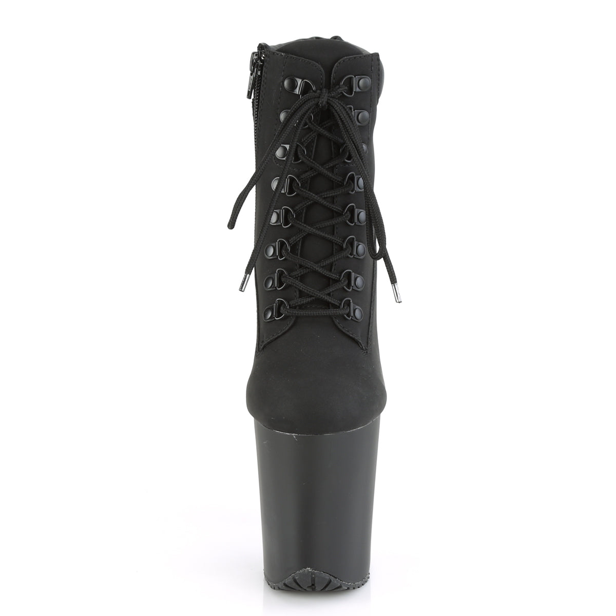 Pleaser Damen Knöchelstiefel FLAMINGO-800TL-02 BLK Nubuk-Faux-Leder / BLK Matte