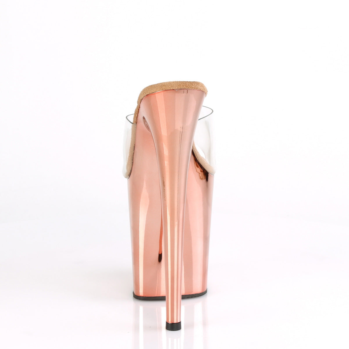 Pleaser Damen Sandalen FLAMINGO-801 CLR / ROSE GOLD Chrome