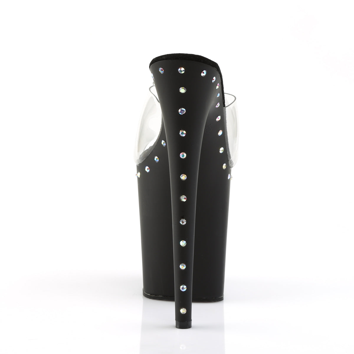 Pleaser Womens Sandals FLAMINGO-801ABLS Clr/Blk Matte